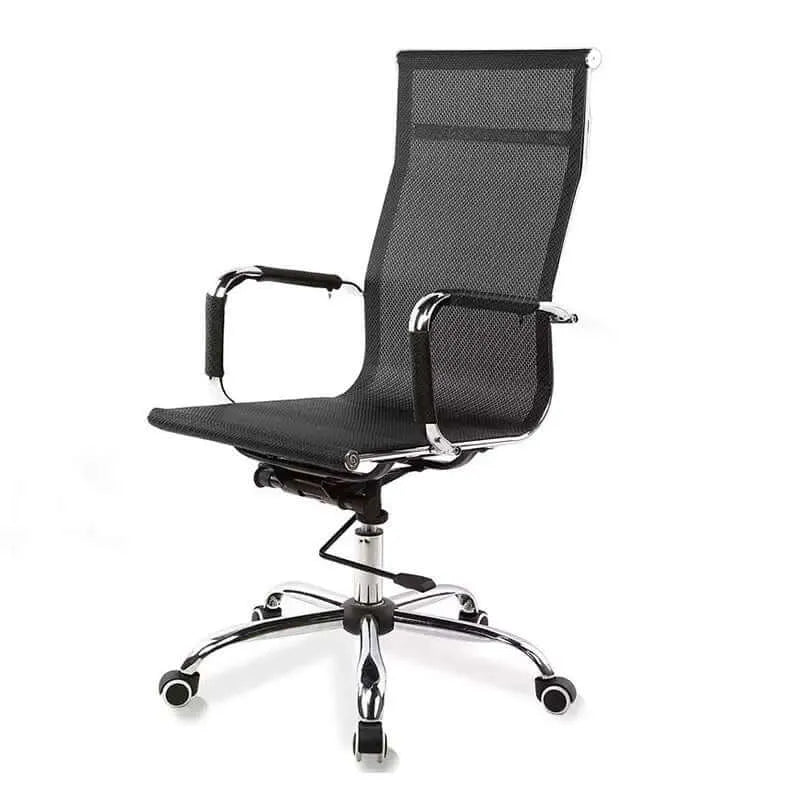 Scandinavian Ergonomic Mesh Office Chair with Chrome Base Main Product Image Image principale du produit