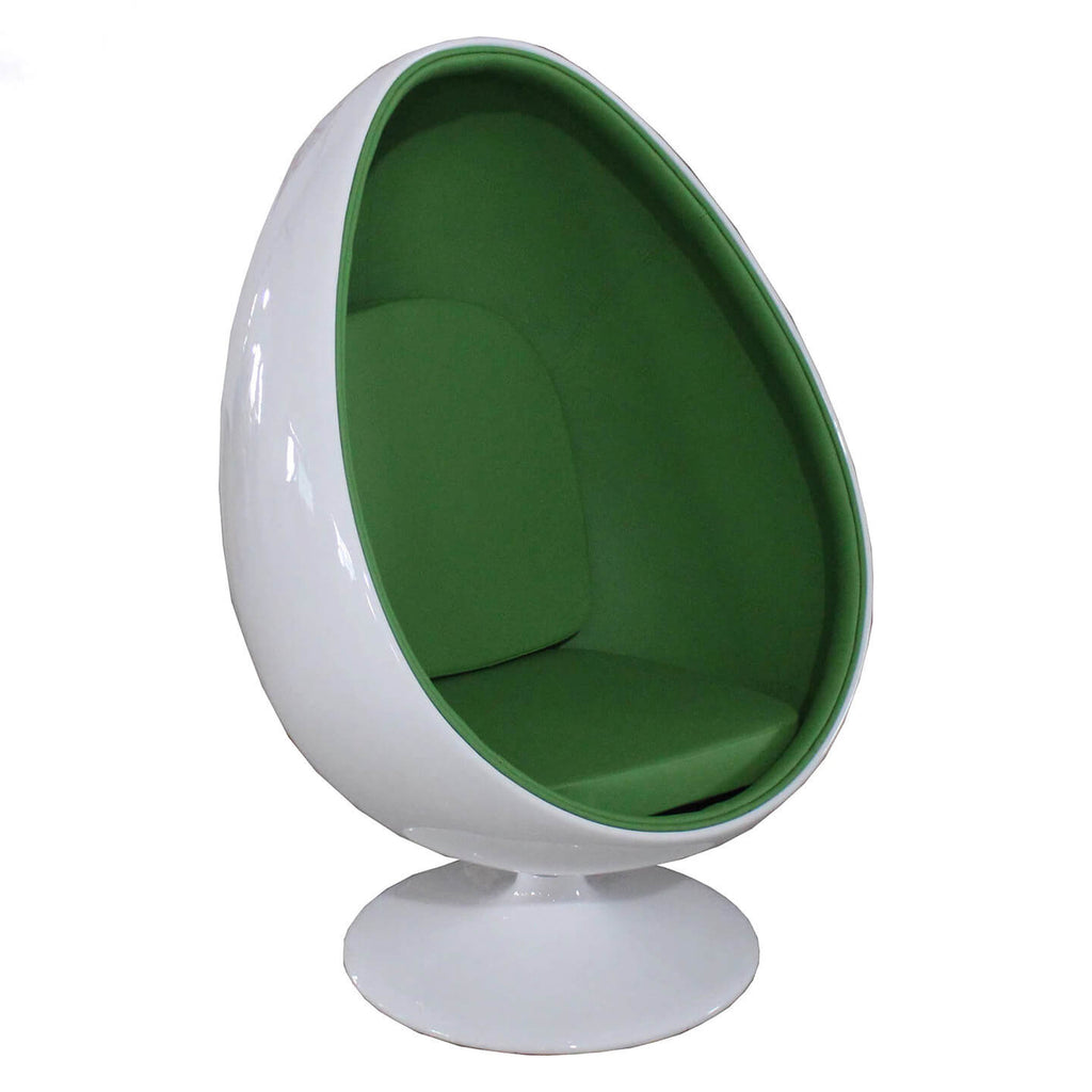 Scandinavian-Inspired Egg Chair in Fiberglass Shell