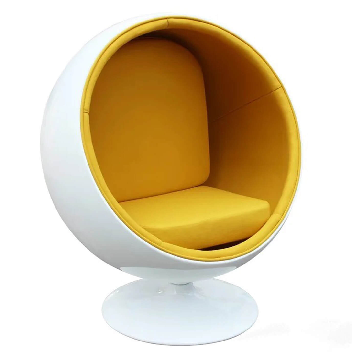 Scandinavian-Inspired Egg Chair in Fiberglass Shell