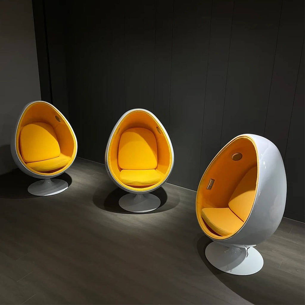 Scandinavian-Inspired Egg Chair in Fiberglass Shell