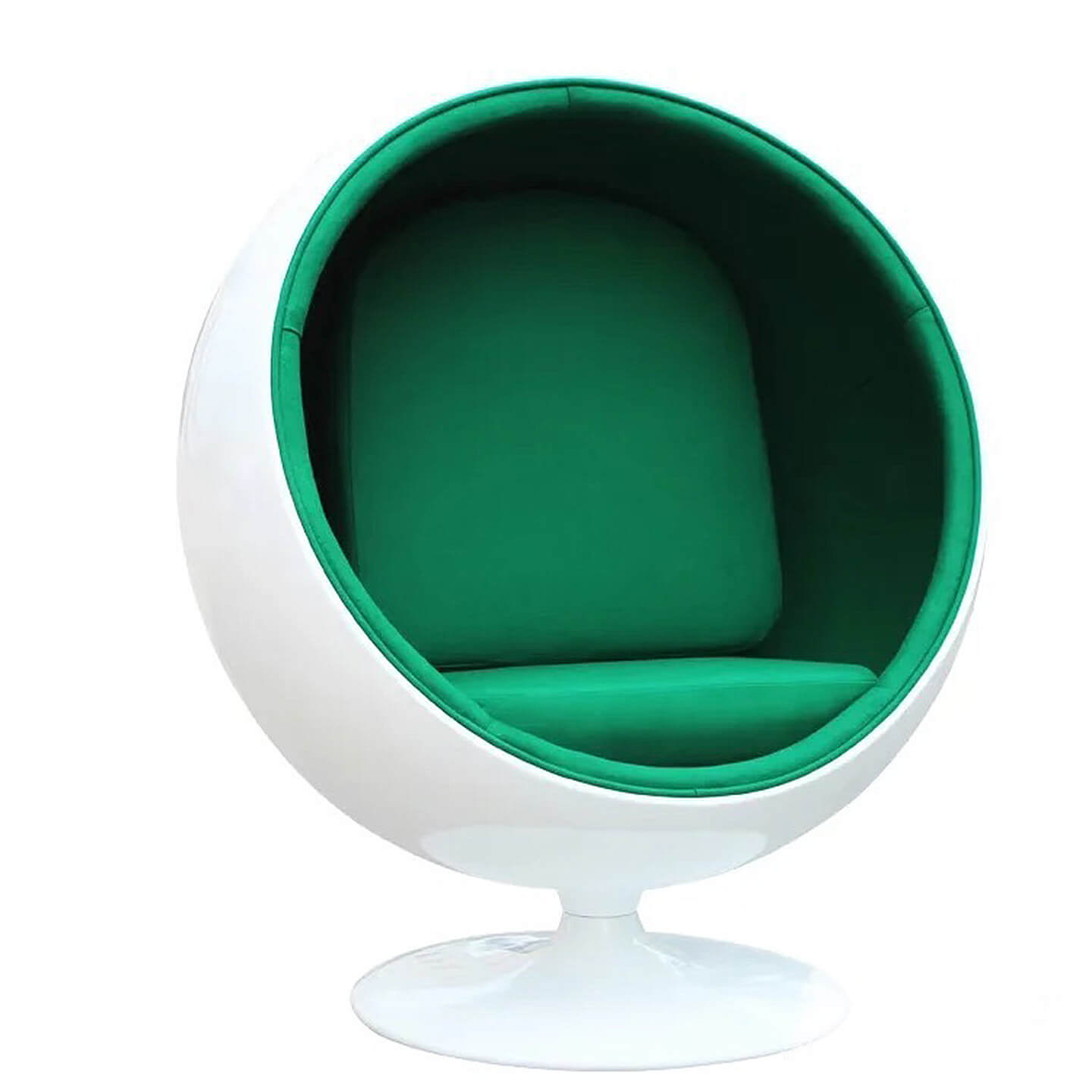 Scandinavian-Inspired Egg Chair in Fiberglass Shell