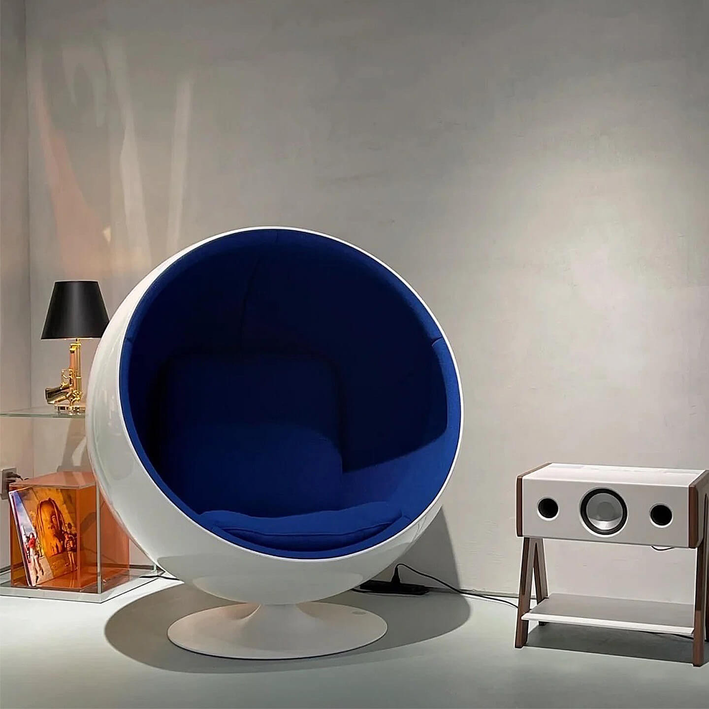 Scandinavian-Inspired Egg Chair in Fiberglass Shell