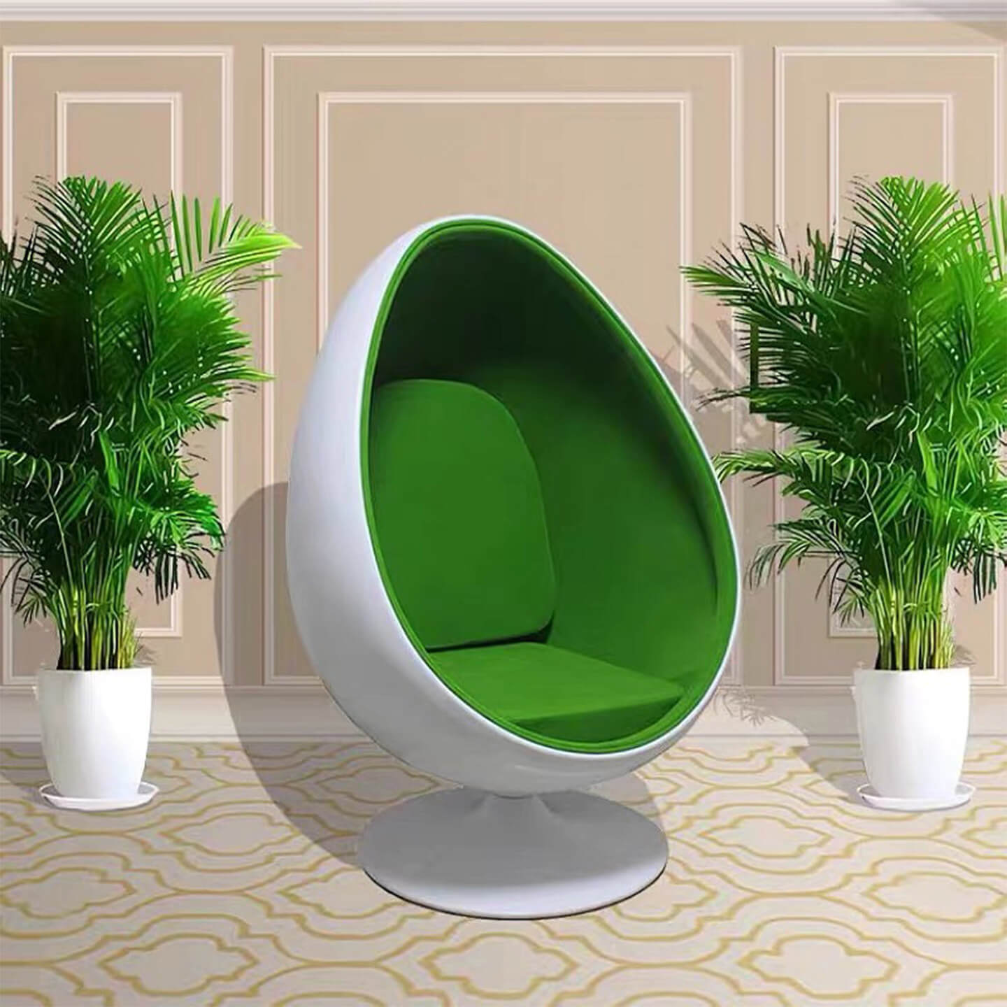 Scandinavian-Inspired Egg Chair in Fiberglass Shell Hauptbild