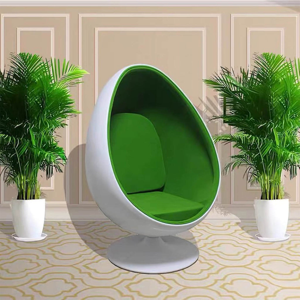 Scandinavian-Inspired Egg Chair in Fiberglass Shell