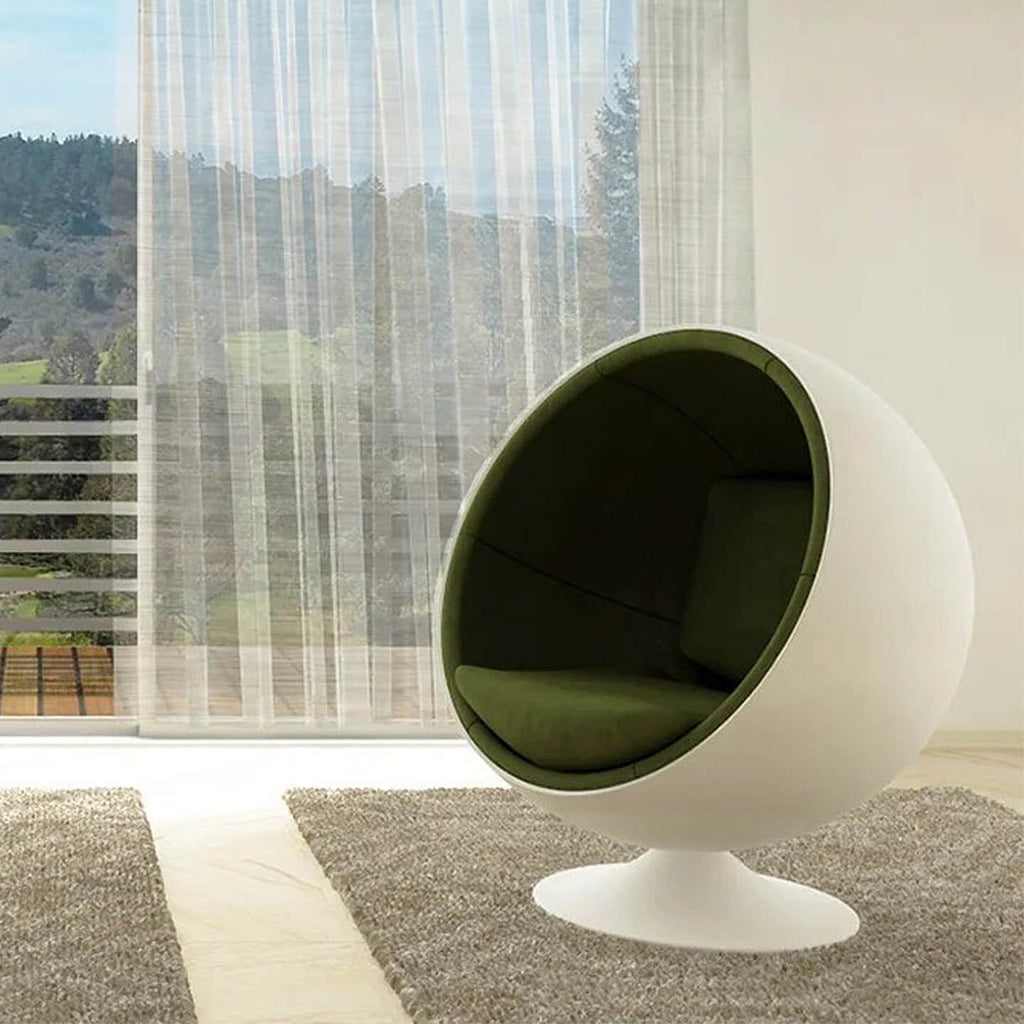 Scandinavian-Inspired Egg Chair in Fiberglass Shell