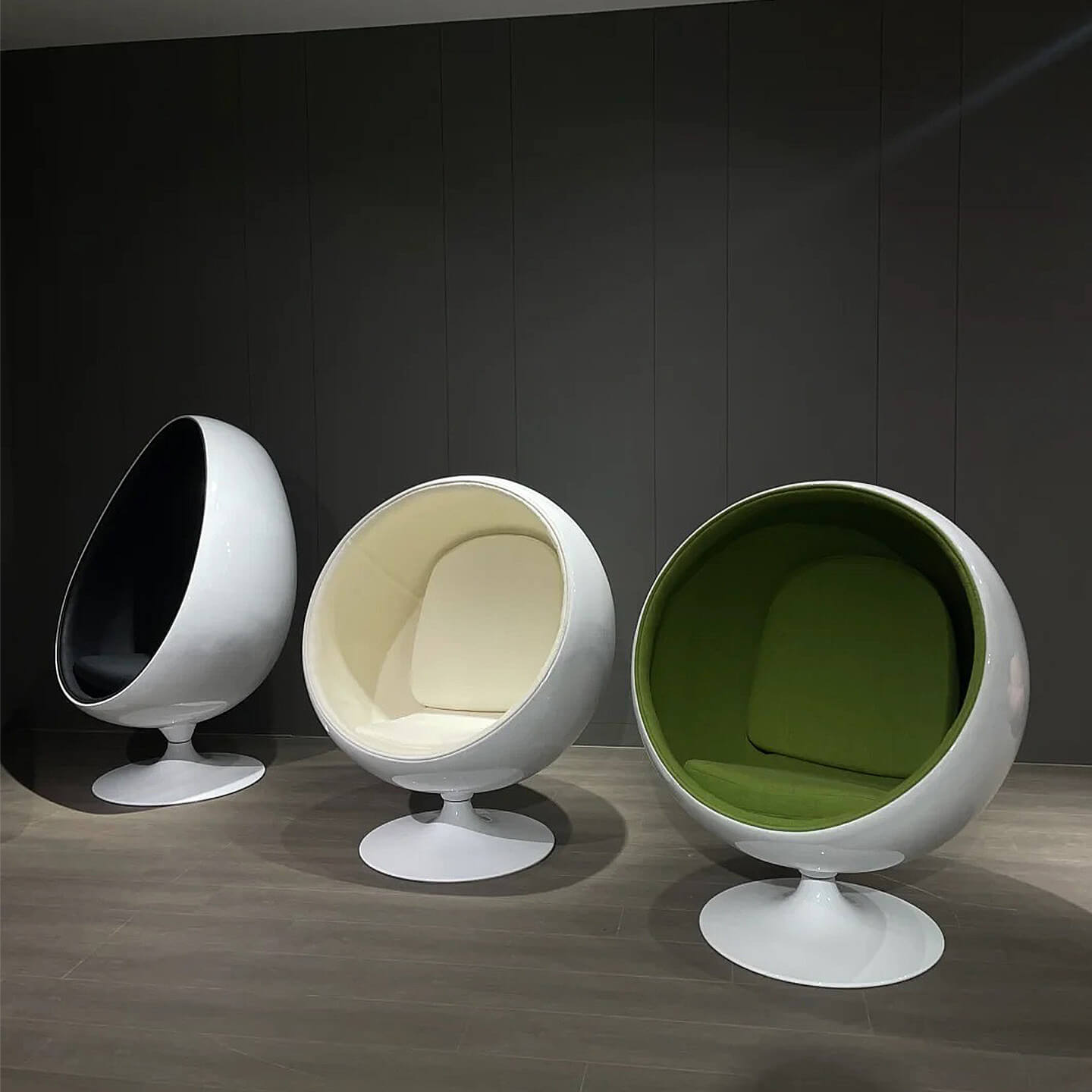 Scandinavian-Inspired Egg Chair in Fiberglass Shell Main Product Image