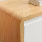 Scandinavian Low-Profile Wood TV Stand with Drawers and Cabinet