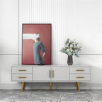Scandinavian Matte TV Stand with Drawers in Multiple Finishes