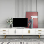 Scandinavian Matte TV Stand with Drawers in Multiple Finishes