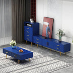 Scandinavian Matte TV Stand with Drawers in Multiple Finishes