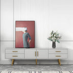 Scandinavian Matte TV Stand with Drawers in Multiple Finishes