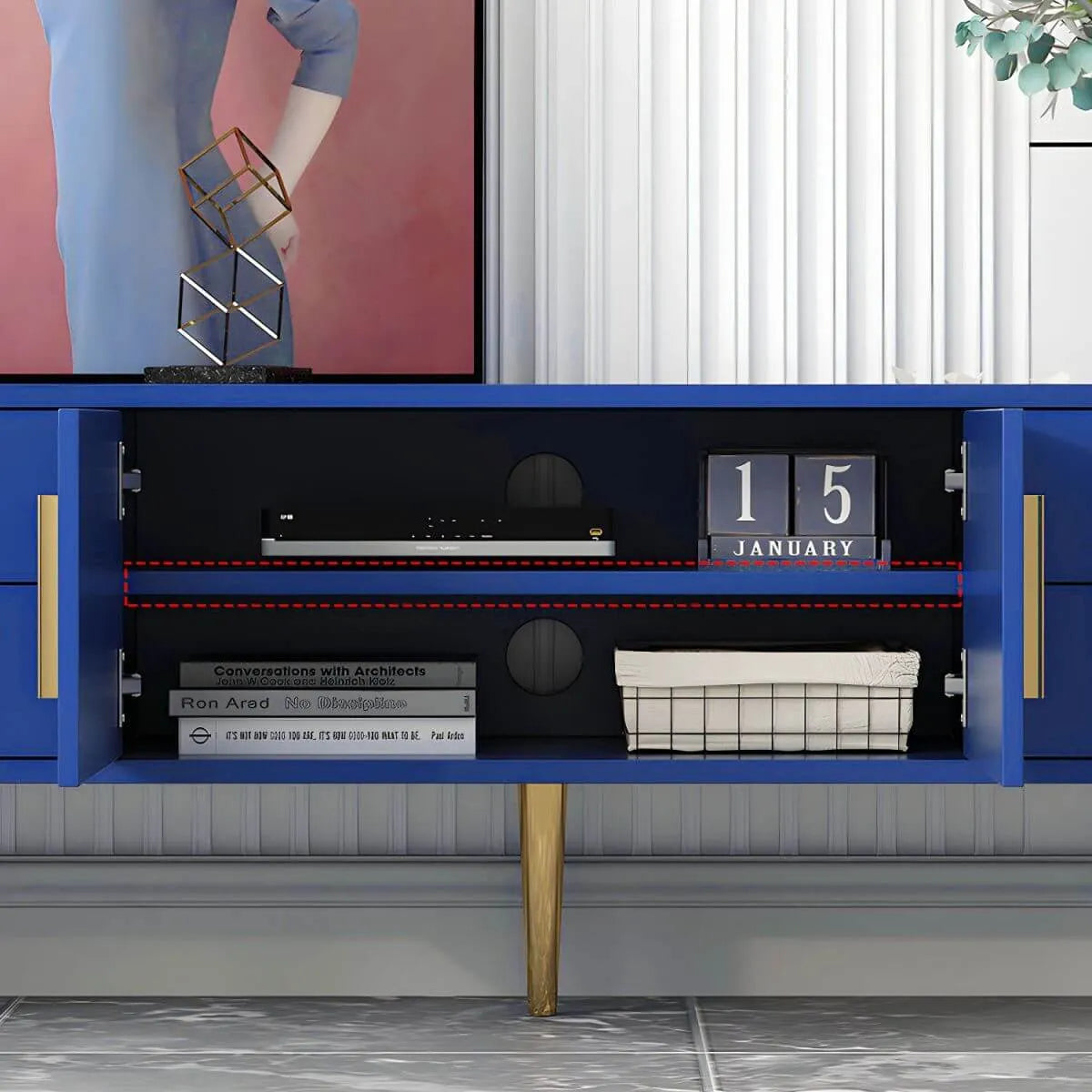 Scandinavian Matte TV Stand with Drawers in Multiple Finishes