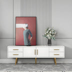 Scandinavian Matte TV Stand with Drawers in Multiple Finishes