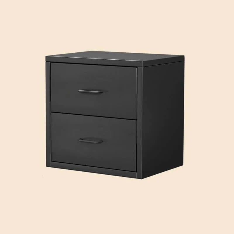 Scandinavian Metal Filing Cabinet With Drawers and Rolling Storage