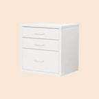 Scandinavian Metal Filing Cabinet With Drawers and Rolling Storage
