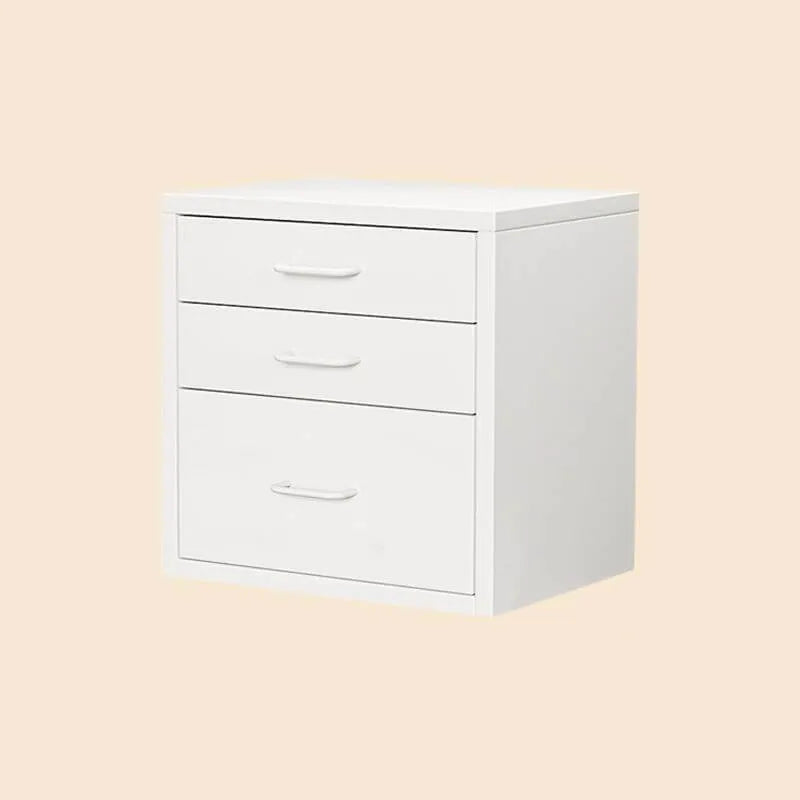 Scandinavian Metal Filing Cabinet With Drawers and Rolling Storage