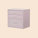 Scandinavian Metal Filing Cabinet With Drawers and Rolling Storage