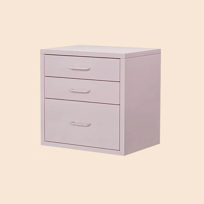 Scandinavian Metal Filing Cabinet With Drawers and Rolling Storage
