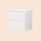Scandinavian Metal Filing Cabinet With Drawers and Rolling Storage
