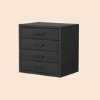 Scandinavian Metal Filing Cabinet With Drawers and Rolling Storage