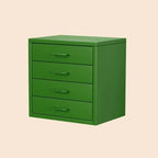 Scandinavian Metal Filing Cabinet With Drawers and Rolling Storage