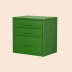 Scandinavian Metal Filing Cabinet With Drawers and Rolling Storage
