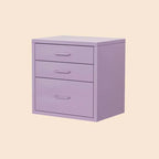 Scandinavian Metal Filing Cabinet With Drawers and Rolling Storage