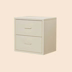 Scandinavian Metal Filing Cabinet With Drawers and Rolling Storage