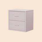 Scandinavian Metal Filing Cabinet With Drawers and Rolling Storage