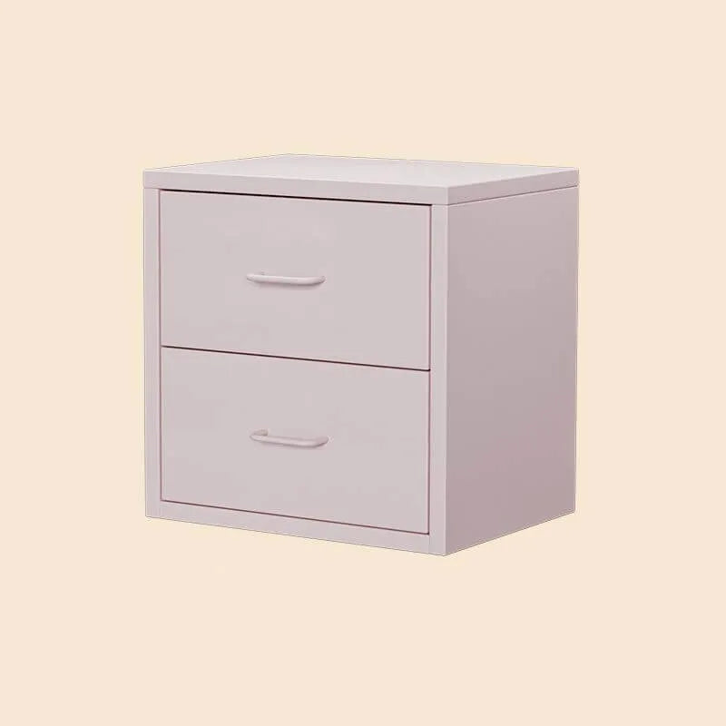 Scandinavian Metal Filing Cabinet With Drawers and Rolling Storage