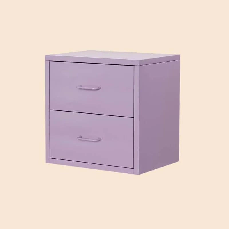 Scandinavian Metal Filing Cabinet With Drawers and Rolling Storage