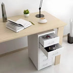 Scandinavian Metal Filing Cabinet With Drawers and Rolling Storage