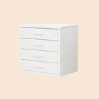 Scandinavian Metal Filing Cabinet With Drawers and Rolling Storage