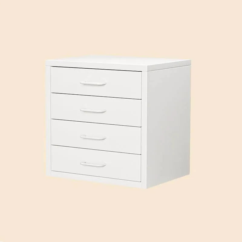 Scandinavian Metal Filing Cabinet With Drawers and Rolling Storage