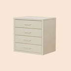 Scandinavian Metal Filing Cabinet With Drawers and Rolling Storage