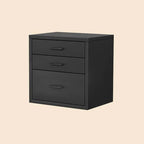 Scandinavian Metal Filing Cabinet With Drawers and Rolling Storage