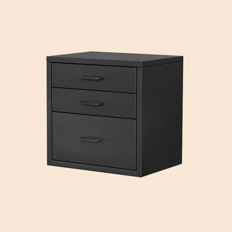 Scandinavian Metal Filing Cabinet With Drawers and Rolling Storage