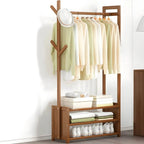 Scandinavian Open Wardrobe Armoire With Shelves and Clothing Rail