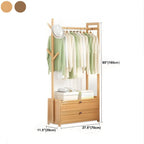 Scandinavian Open Wardrobe Armoire With Shelves and Clothing Rail Dimensions