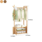 Scandinavian Open Wardrobe Armoire With Shelves and Clothing Rail Dimensions