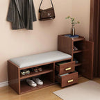 Scandinavian Shoe Storage Bench with Drawers and Adjustable Shelves Main Product Image