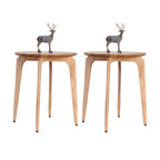 Scandinavian Solid Ash Round Side Table – 3 or 4-Leg Design