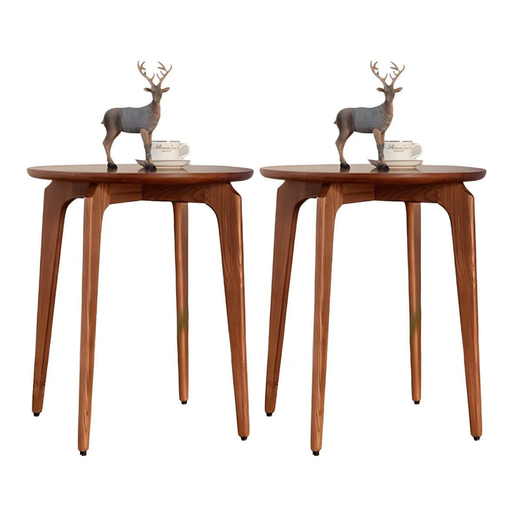 Scandinavian Solid Ash Round Side Table – 3 or 4-Leg Design
