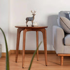 Scandinavian Solid Ash Round Side Table – 3 or 4-Leg Design