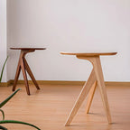 Scandinavian Solid Ash Round Side Table – 3 or 4-Leg Design