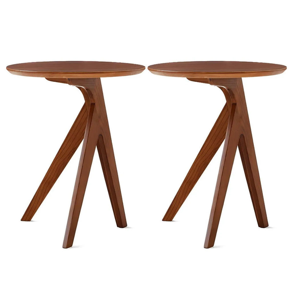 Scandinavian Solid Ash Round Side Table – 3 or 4-Leg Design