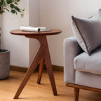 Scandinavian Solid Ash Round Side Table – 3 or 4-Leg Design
