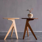 Scandinavian Solid Ash Round Side Table – 3 or 4-Leg Design