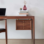 Scandinavian Solid Wood Desk With Floating Drawers