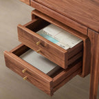Scandinavian Solid Wood Desk With Floating Drawers